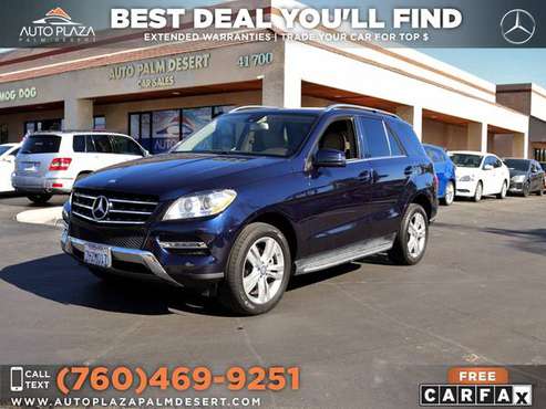 2015 Mercedes-Benz ML 350 with Service Records, Low Miles - cars &... for sale in Palm Desert , CA