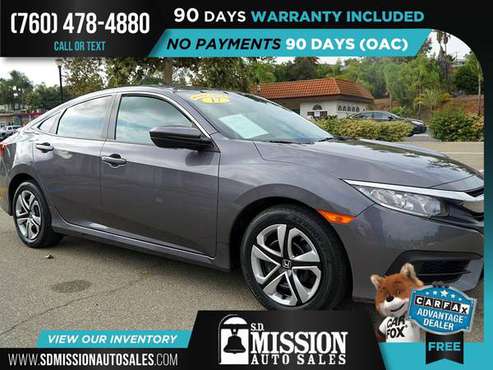 2017 Honda Civic Sedan LX FOR ONLY $249/mo! - cars & trucks - by... for sale in Vista, CA