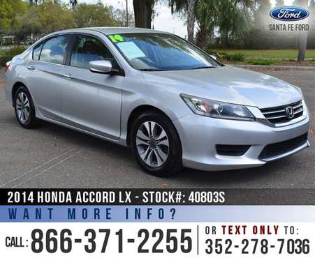 14 Honda Accord Sedan LX Backup Camera, Bluetooth, Cruise for sale in Alachua, FL