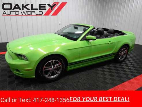 2014 Ford Mustang 2dr Conv V6 Convertible Green - cars & trucks - by... for sale in Branson West, MO