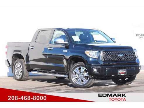2019 Toyota Tundra Platinum pickup Black - cars & trucks - by dealer... for sale in Nampa, ID