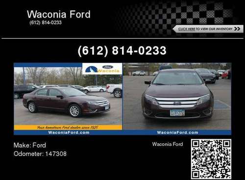 2011 Ford Fusion SEL - - by dealer - vehicle for sale in Waconia, MN