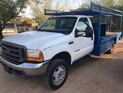 2000 Ford F-450 dually diesel 7.3 flat bed - cars & trucks - by... for sale in Phoenix, AZ