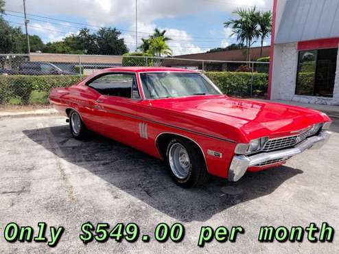 Chevy Impala SS 427 Big Block 1968 Only $549.00 per mo. for sale in largo, FL