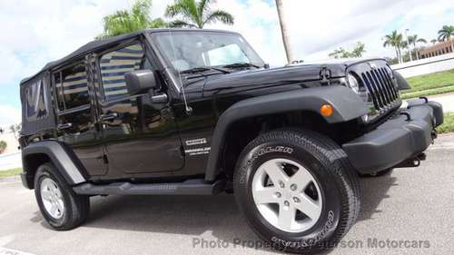 2017 *Jeep* *Wrangler Unlimited* *Sport 4x4* Black C - cars & trucks... for sale in West Palm Beach, FL
