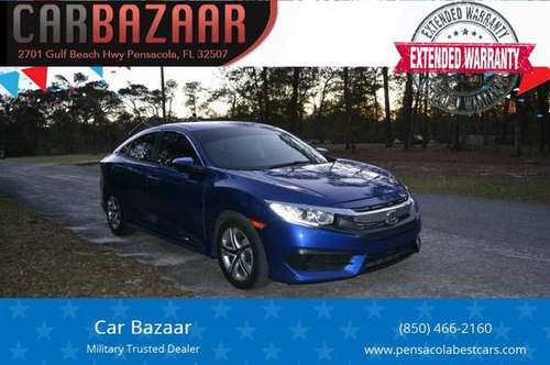 2018 Honda Civic LX 4dr Sedan 6M Lowest Prices In the Area - cars for sale in Pensacola, FL