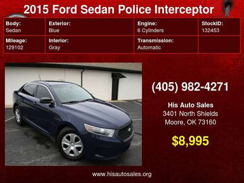 2015 Ford Sedan Police Interceptor 4dr Sdn FWD - - by for sale in MOORE, OK
