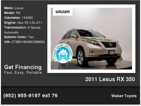 2011 Lexus RX 350 - - by dealer - vehicle automotive for sale in Bloomington, MN