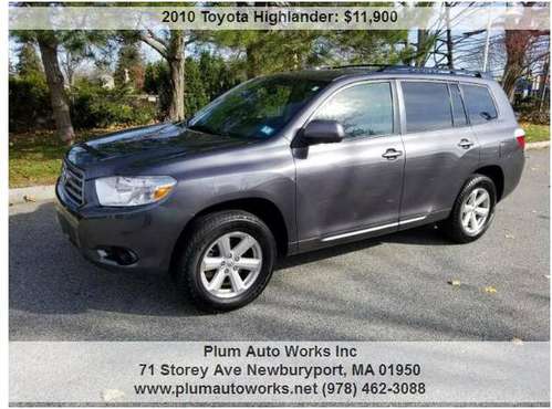 2010 TOYOTA HIGHLANDER AWD 4DR SUV ONE OWNER, CLEAN CARFAX - cars & for sale in Newburyport, MA