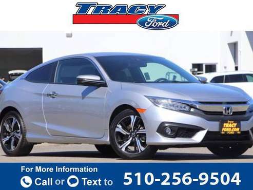2017 Honda Civic Coupe Touring coupe Silver - - by for sale in Tracy, CA