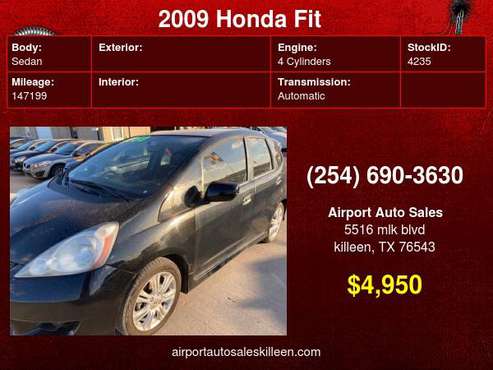 2009 Honda Fit 5dr HB Auto Sport - cars & trucks - by dealer -... for sale in Killeen, TX