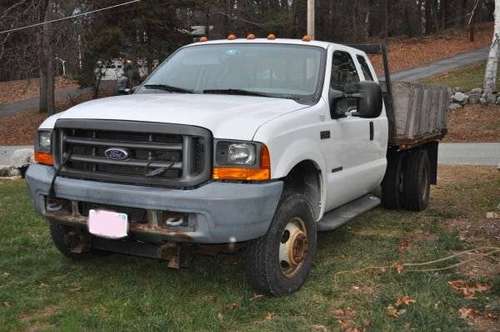 2000 Ford F350 SuperDuty Lift Dump Truck WITH V-PLOW for sale in POTSDAM, NY