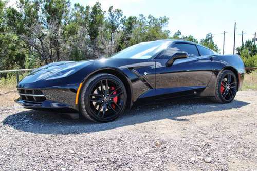 2014 CHEVROLET CORVETTE Z51 - 7 SPEED MANUAL - LOW MILES - BLK ON BLK! for sale in Liberty Hill, IL