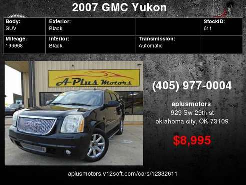 2007 GMC Yukon Denali AWD 4dr SUV for sale in Oklahoma City, OK
