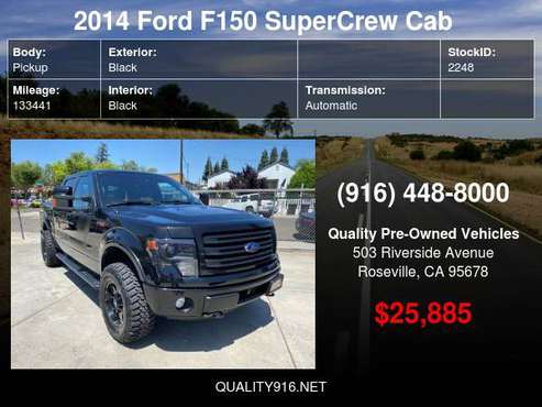 2014 Ford F150 SuperCrew Cab FX4 Pickup 4D 5 1/2 ft BRING YOUR CUDL for sale in Roseville, NV