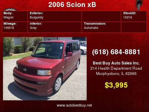 2006 Scion xB Base 4dr Wagon w/Automatic Call for Steve or Dean for sale in Murphysboro, IL