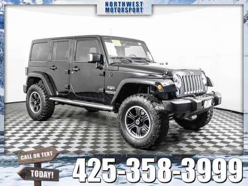 Lifted 2016 *Jeep Wrangler* Unlimited Sahara 4x4 - cars & trucks -... for sale in Lynnwood, WA