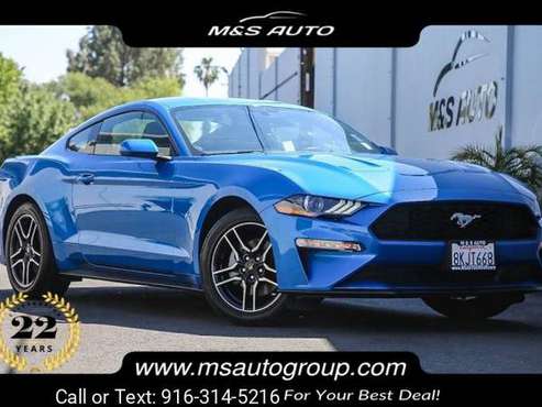 2019 Ford Mustang EcoBoost coupe Blue - - by dealer for sale in Sacramento , CA