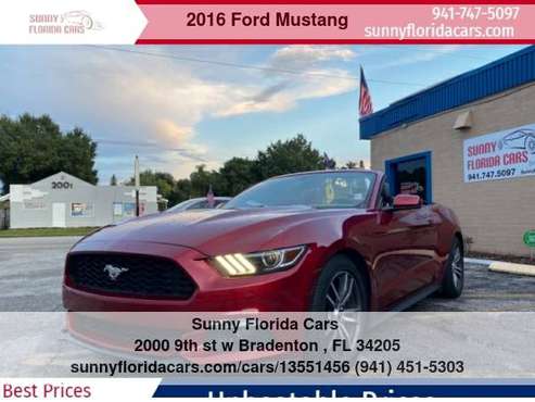 2016 Ford Mustang 2dr Conv EcoBoost Premium - We Finance... for sale in Bradenton, FL