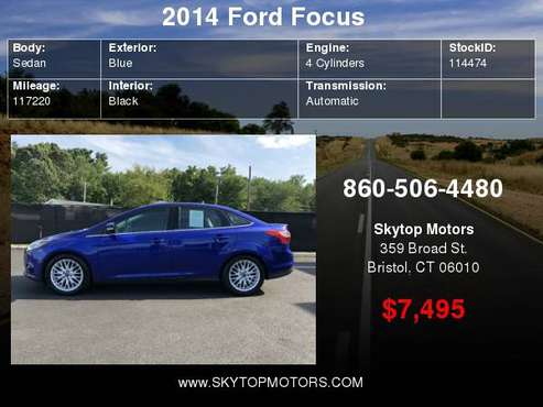 2014 Ford Focus 4dr Sdn Titanium for sale in Bristol, CT