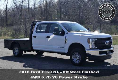 2018 Ford F250 XL - 8ft Flatbed - 4WD 6 7L V8 Power Stroke (C26376 for sale in Dassel, MN