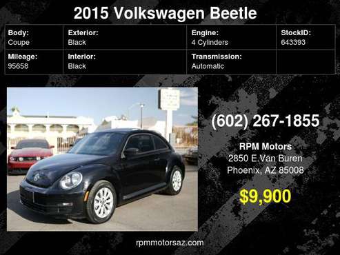 2015 Volkswagen Beetle - cars & trucks - by dealer - vehicle... for sale in Phoenix, AZ
