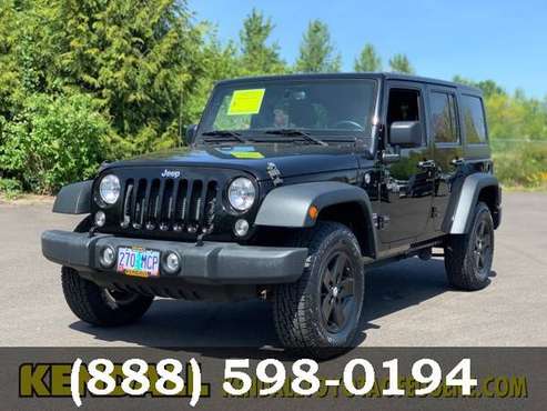 2016 Jeep Wrangler Unlimited Black Clearcoat For Sale GREAT PRICE! for sale in Eugene, OR