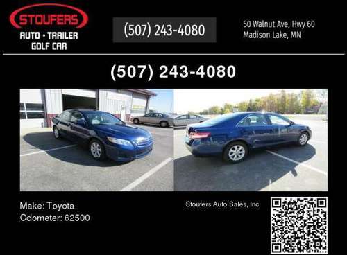 2011 Toyota Camry LE 2 OWNER - cars & trucks - by dealer - vehicle... for sale in Madison Lake, MN