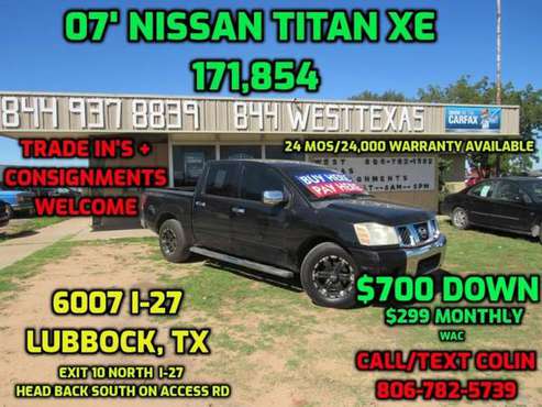 2007 NISSAN TITAN XE for sale in Lubbock, TX