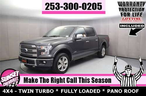 2016 Ford F-150 PLATINUM 4WD SuperCrew 4X4 PICKUP TRUCK F150 1500 for sale in Sumner, WA