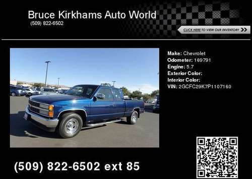 1993 Chevrolet Chevy C/K 1500 Series C1500 Silverado Buy Here Pay... for sale in Yakima, WA