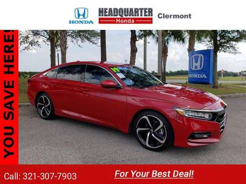 2019 Honda Accord Sport sedan San Marino Red - - by for sale in Clermont, FL