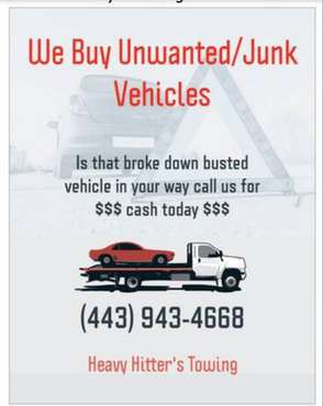 We Buy Unwanted Vehicles - cars & trucks - by owner - vehicle... for sale in Baltimore, MD