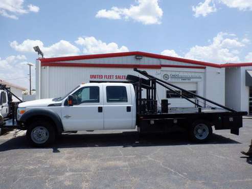 2015 F-550 CREW 4X4 FLATBED ROUSTABOUT - cars & trucks - by dealer -... for sale in Odessa, TX