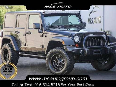 2011 Jeep Wrangler Unlimited Sport suv Black Clear Coat - cars & for sale in Sacramento , CA