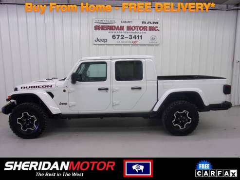 2020 Jeep Gladiator Rubicon White - AL123205 **WE DELIVER TO MT & NO... for sale in Sheridan, MT