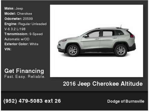 2016 Jeep Cherokee Altitude for sale in Burnsville, MN