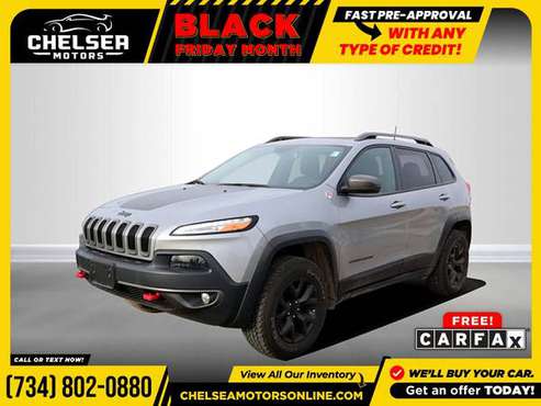 $332/mo - 2016 Jeep Cherokee Trailhawk - Easy Financing! - cars &... for sale in Chelsea, MI