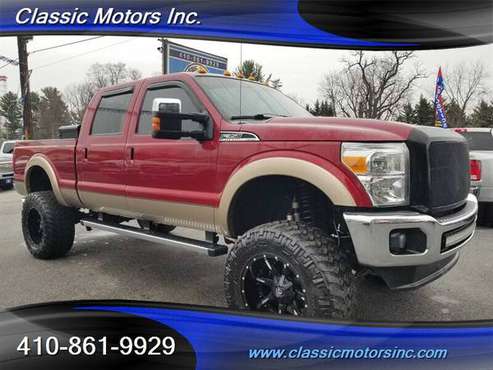 2014 Ford F-350 Crew Cab Lariat 4X4 LIFTED! LOW MILES! - cars & for sale in Finksburg, District Of Columbia
