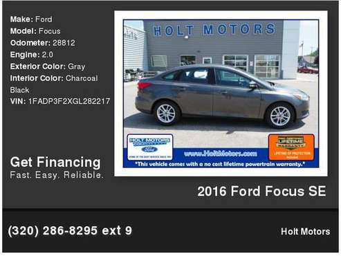 2016 Ford Focus SE for sale in Cokato, MN