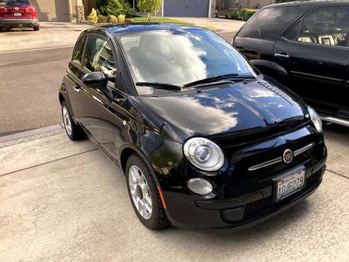2013 Fiat 500 Black Hatchback - excellent condition, low miles for sale in Camas, OR