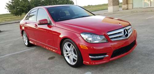 2013 MERCEDES-BENZ C250 RED for sale in Houston, TX