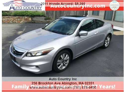 2011 HONDA ACCORD,EX,COUPE,LEATHER,SUNROOF,FWD,GREAT MPG,HEATED... for sale in Abington, MA