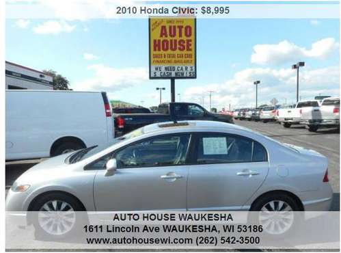 2010 Honda Civic EX L 69,818 Miles leather Moonroof Loaded sharp! for sale in Waukesha, WI