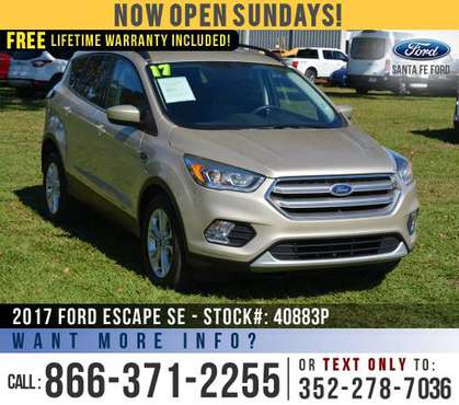 2017 FORD ESCAPE SE *** Bluetooth, SYNC, Ecoboost Engine *** - cars... for sale in Alachua, FL