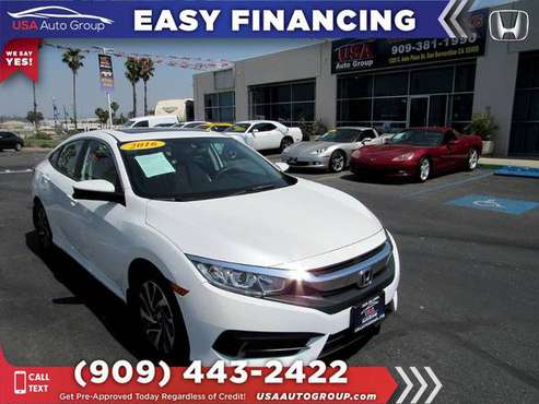 🔥2016 Honda *Civic* *EX* $999 DOWN O.A.C.❗️ for sale in San Bernardino, CA
