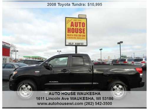 2008 Toyota Tundra SR5 4x4 Double Cab Good Service History - cars &... for sale in Waukesha, WI