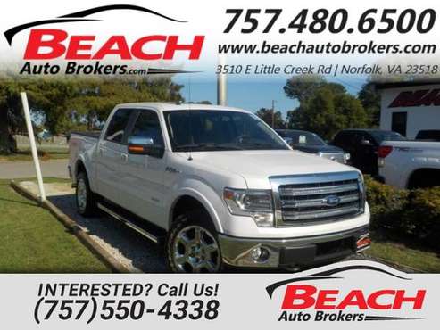 2013 Ford F-150 LARIAT SUPERCREW 4X4, WARRANTY, LEATHER, SUNROOF, for sale in Norfolk, VA