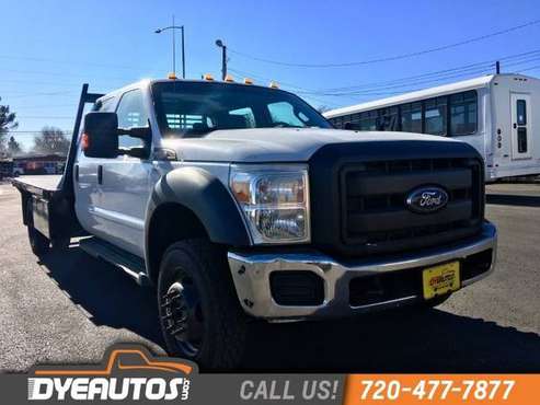 2013 Ford Super Duty F-450 DRW Chassis Cab XL Crew cab flat bed 4x4 for sale in Wheat Ridge, CO