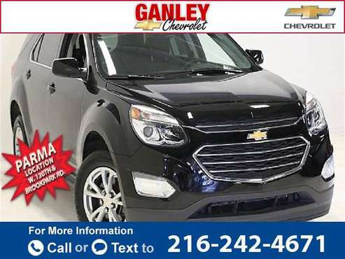 2017 Chevy Chevrolet Equinox LT suv Mosaic Black Metallic for sale in Brook Park, OH